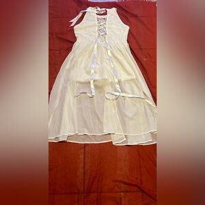 White flowing romper